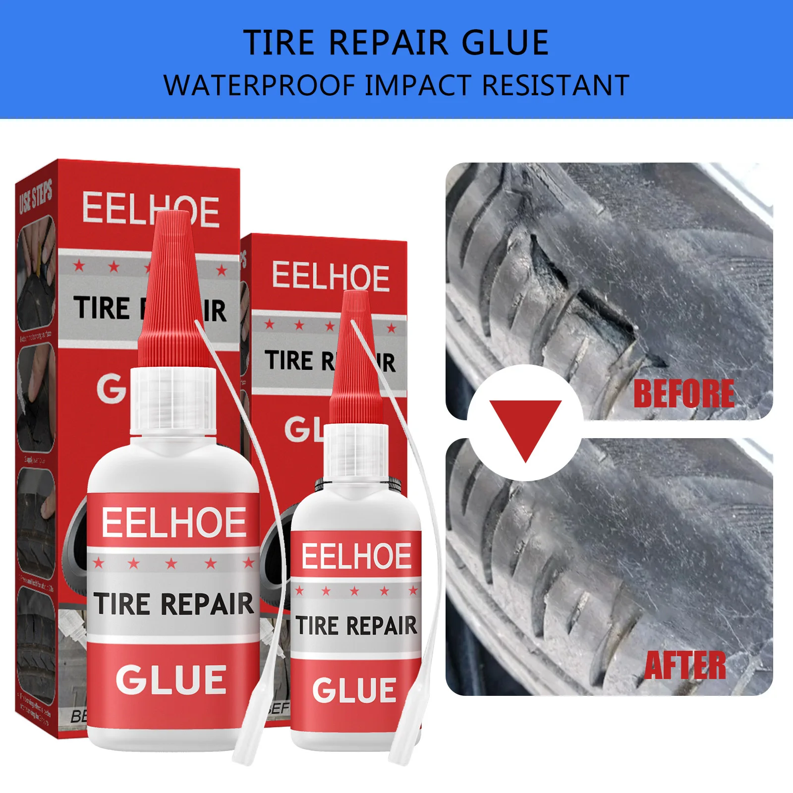 Tire Repair Glue Bicycle Tire Repair Paste Car Metal Plastic Ceramic Welding Strong Glue Sole Repair Glue