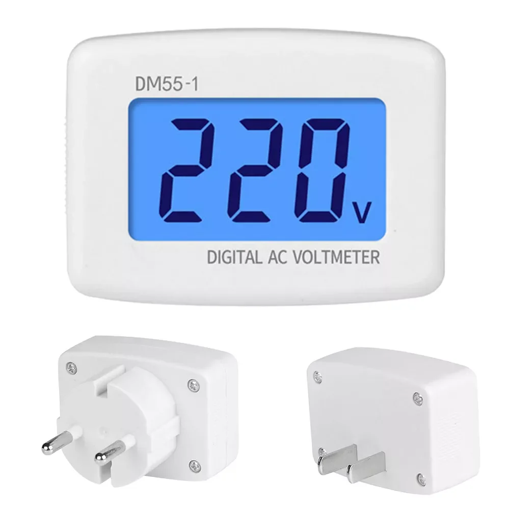 

Portable AC 80-300V LCD Digital Voltmeter Volt Meter Socket Wall Mounted 110-220V Voltage Tester Meter Header