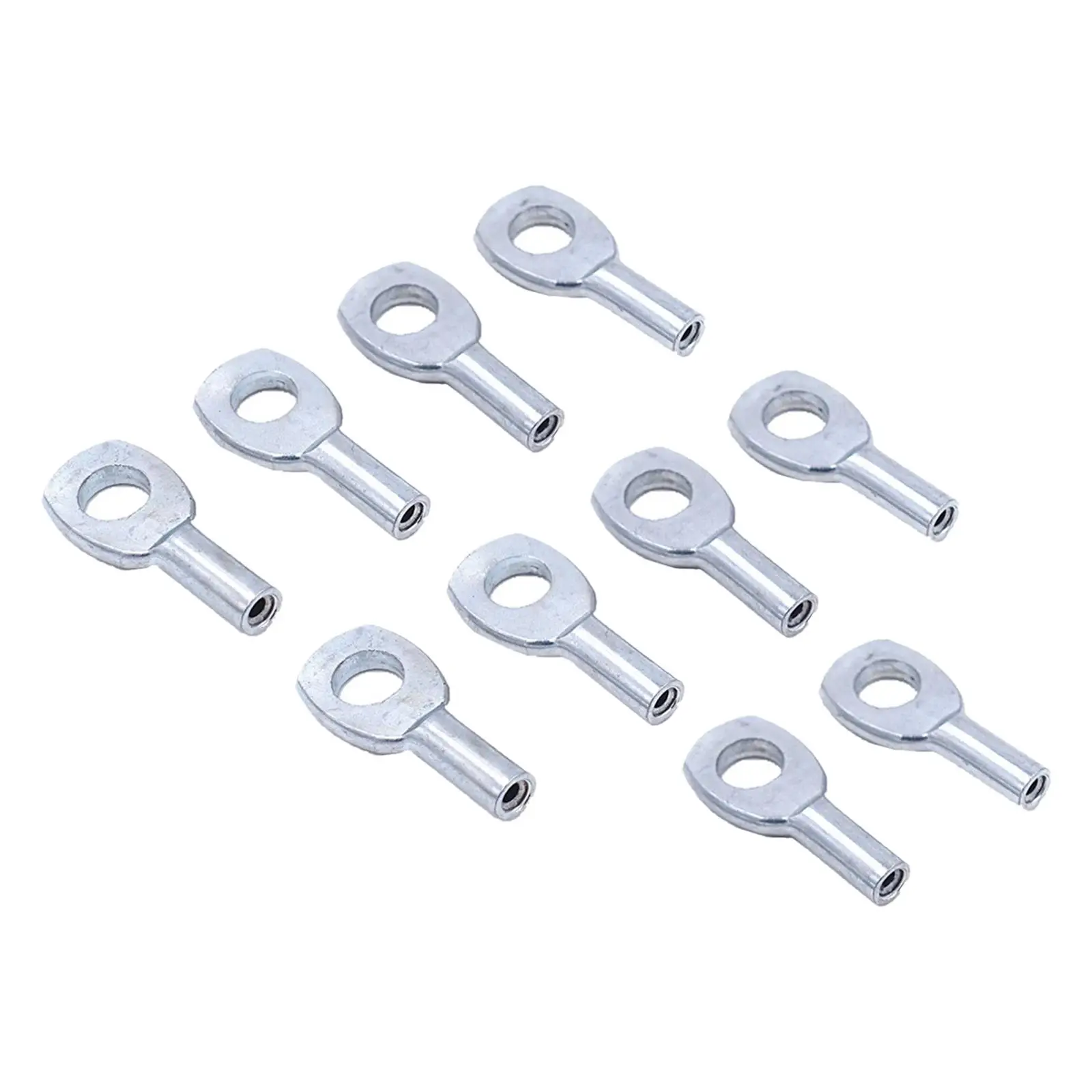 

10 Pack Steel Wire Rope Eyelets Strength Training Exercise Machine Eyelet Terminal Connector Attachments for 2mm Wire Rope