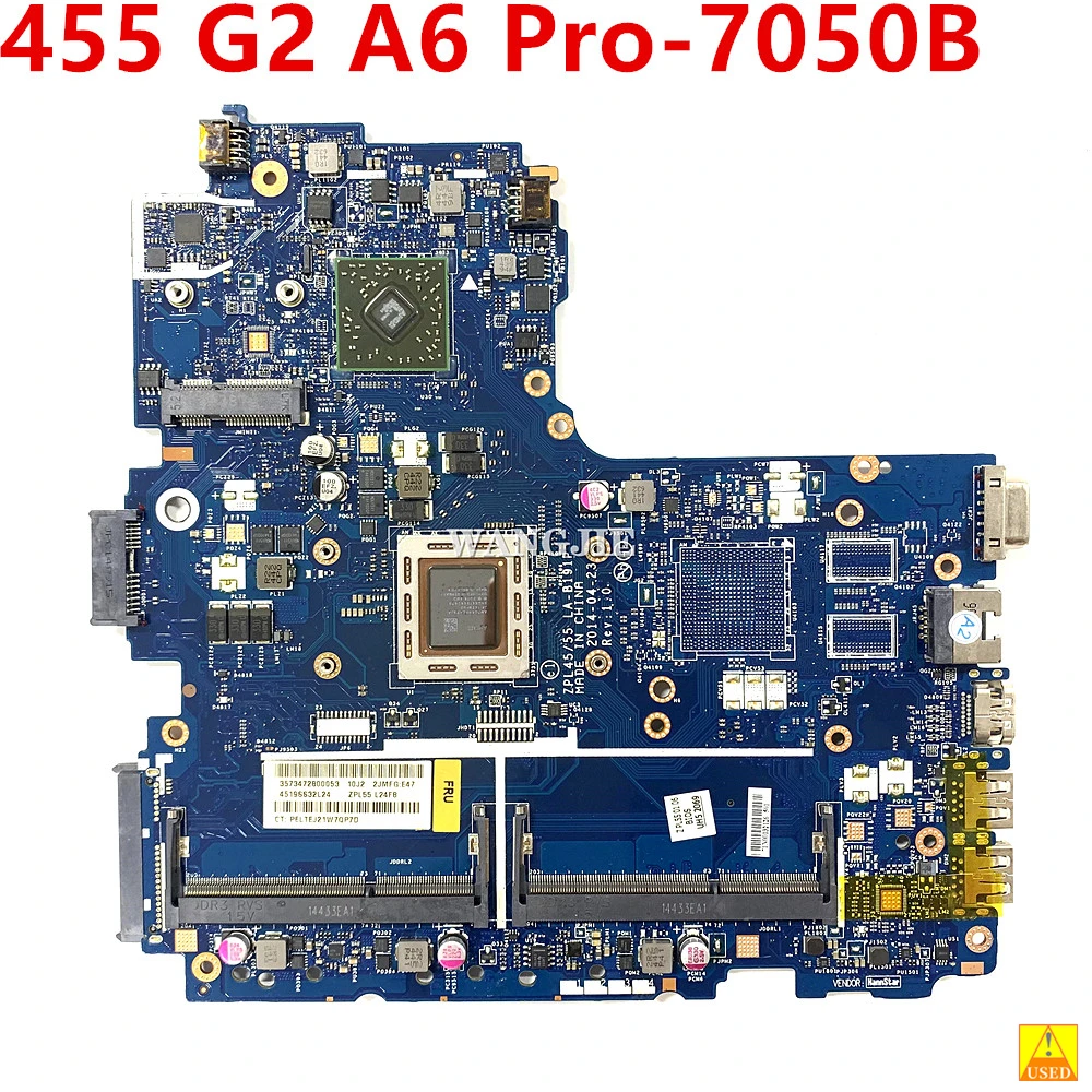Б/у материнская плата для ноутбука HP ProBook 455 G2 773073-001 773073-501 773073-601 ZPL45/55 LA-B191P A6 Б/у материнская плата для ноутбука HP ProBook 455 G2 773073-001 773073-501 773073-601 ZPL45/55 LA-B191P A6
