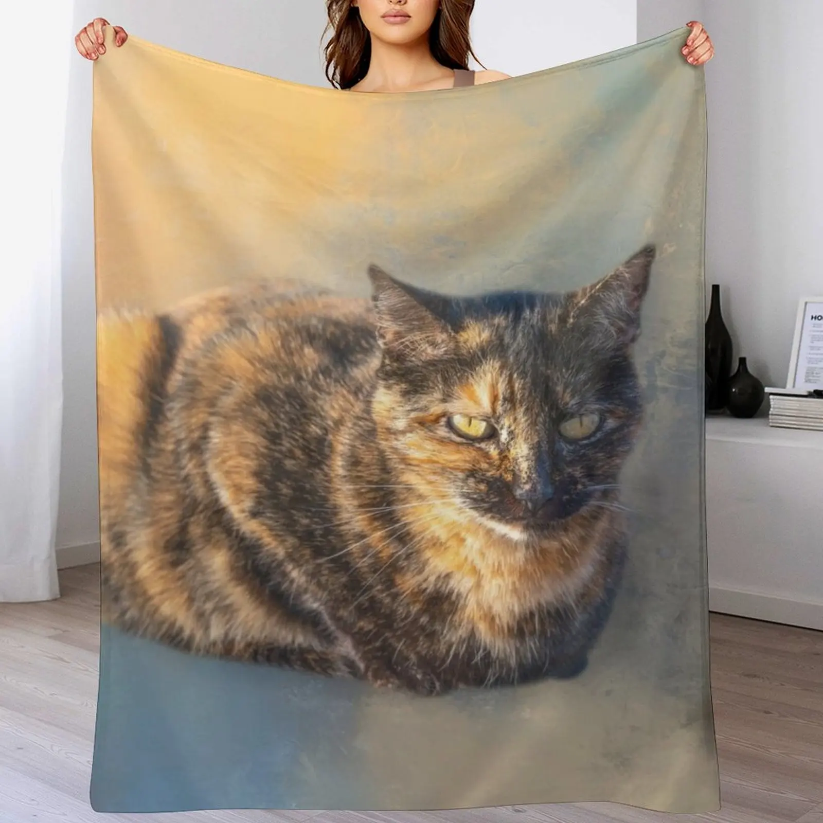 Фото Плед Tortie Cat 02, пушистый и уютный плед для домашнего декора №4