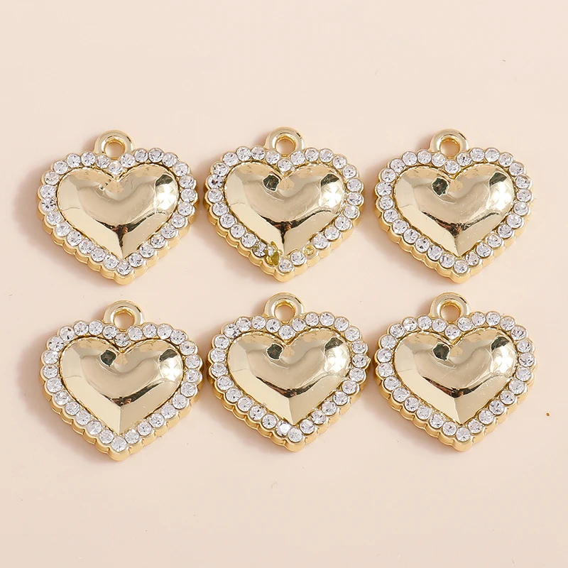 5 шт. изысканные хрустальные подвески в форме сердца элегантные жемчужные для