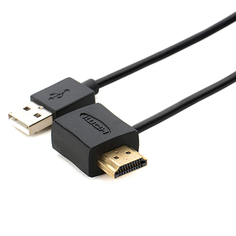 Portable 50CM USB 2.0 HDMI Male To Female Adapter Extender Power Supply Connector Cable for 1080P HDTV Male Cable adapter