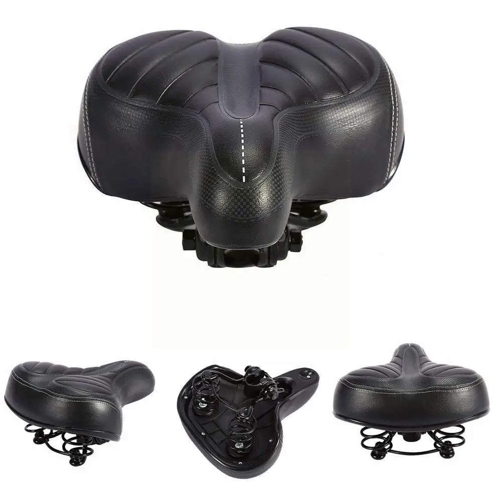 

Comfortable Wide Large Bum Bicycle Gel Cruiser Extra Of Type Bicycle Saddle For Any Seat Sporty Suitable Pad Soft V3Y7