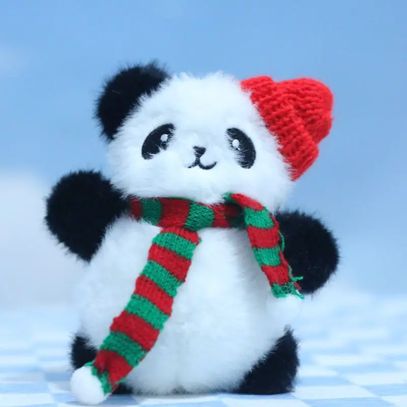 Кавайная подвеска в виде панды рождественская шапка медведь плюшевые игрушки