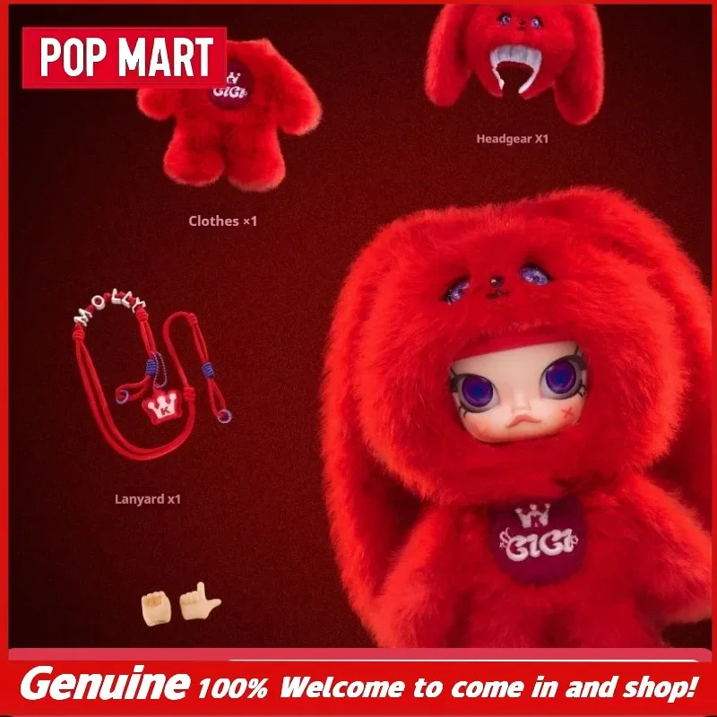 Фото Оригинальная фигурка Pop Mart Molly × Yuqi, масштаб 1/8, шарнирная, коллекционная, подарок, таинственная коробка-сюрприз №4