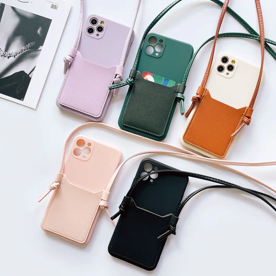 

Leather Strap Case For OPPO Realme 9 Pro Plus 9i 8i 8 C31 C21 Find X5 Lite X3 NEO Reno 7 6 5 Crossbody Lanyard Silicone Cover