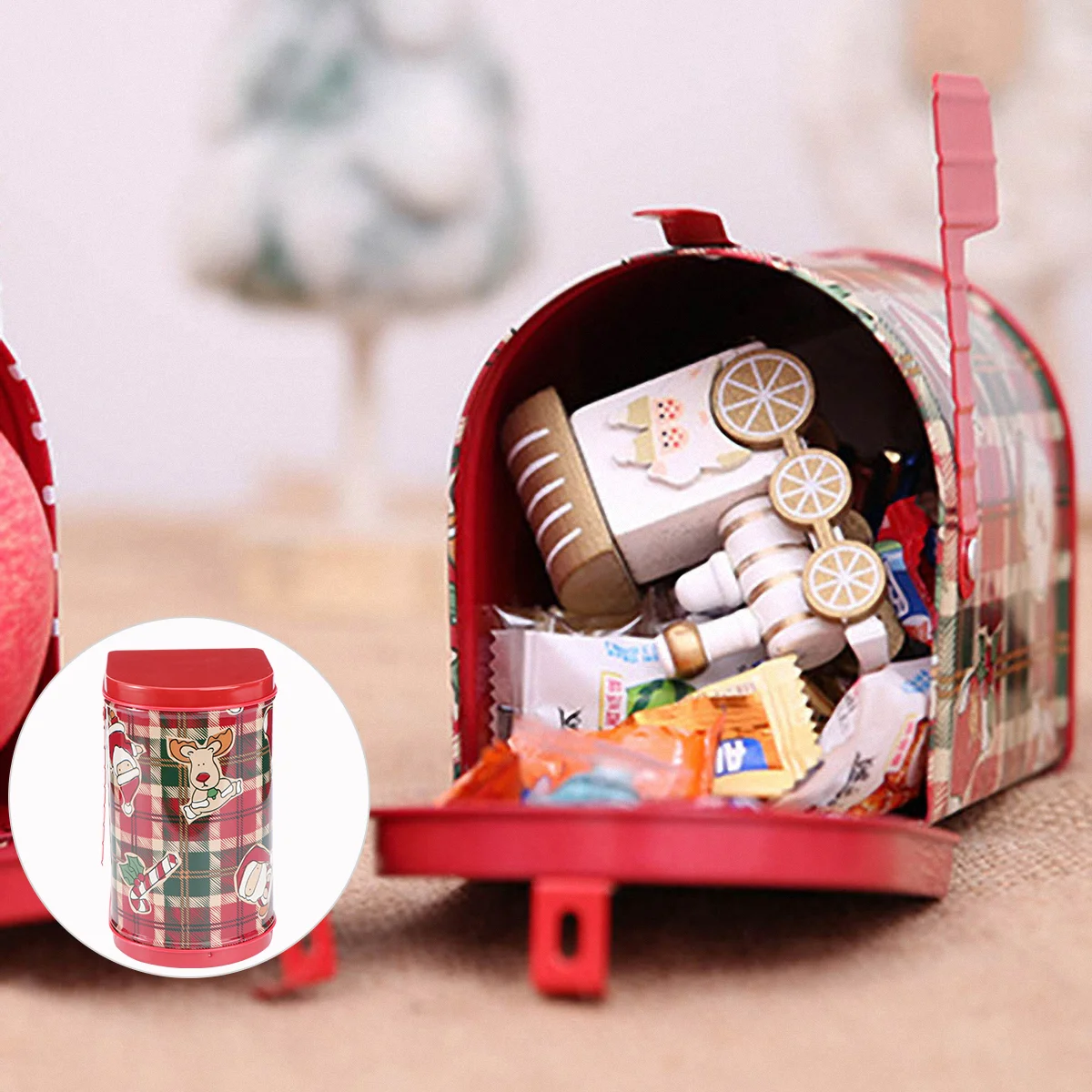

Box Christmas Gifttin Boxes Candy Chritsmas Favors Biscuit Party Tins Container Storage Sweetmaking Vintage Metal