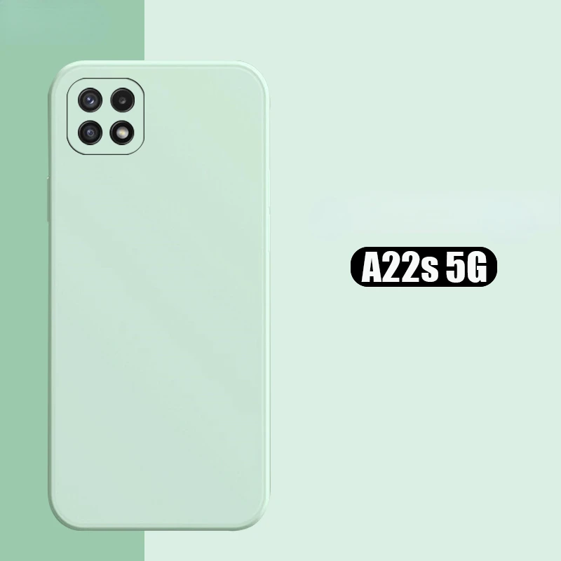 

Квадратный силиконовый чехол для телефона samsung Galaxy A22s 5G, чехол для A22s, оригинальный защитный чехол для камеры A22s