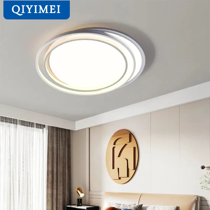 Круглая Новая современная лампа-светильник для спальни гостиной кабинета фойе