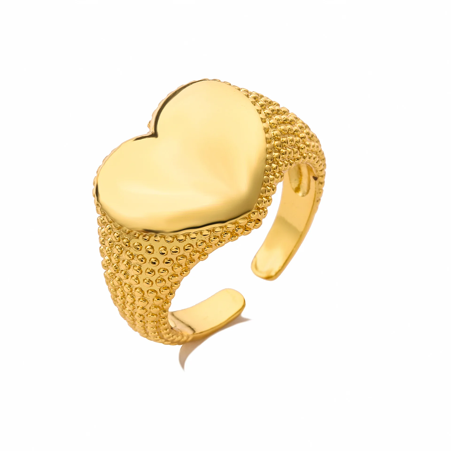 

New Ring Women's 18k Gold Plated Heart shaped Cupid Arrow Adjustable Sweet Romantic Fashion Jewelry Lover Gift