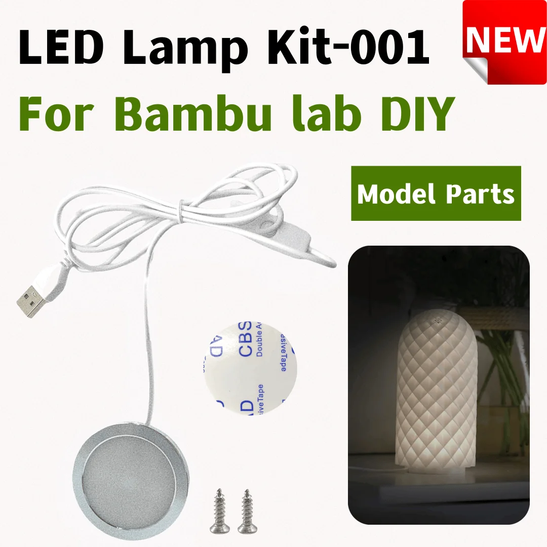 Bambu Lab için Led Lamba Kiti 001 Donanım Bambulab Işık Kiti 001 Led Işık Parçaları Diy Modeli 3d Baskı Parçaları Olmadan