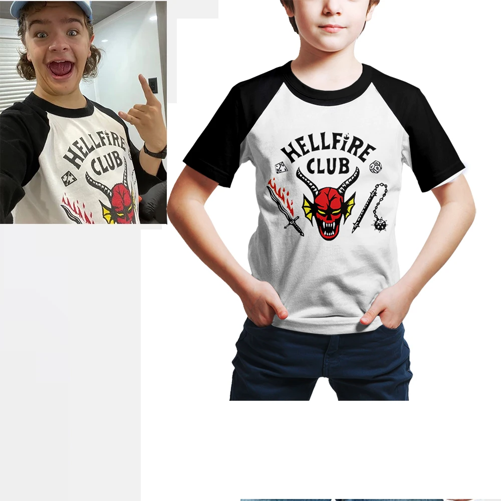 Футболка для мальчиков и девочек с рисунком из мультфильма очень странные дела |