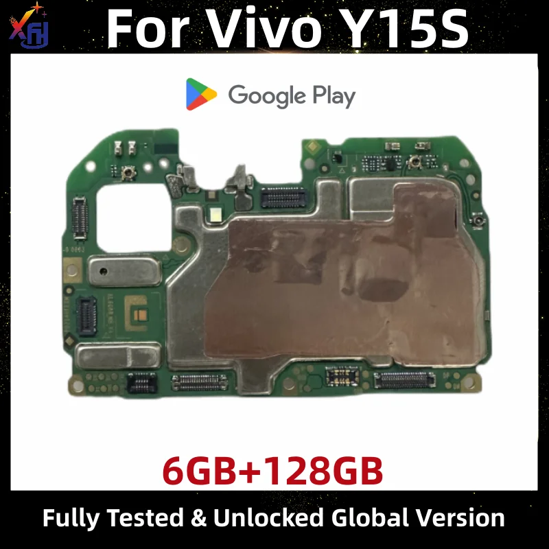 Global Version Original Unlocked Motherboards For Vivo Y15S Mainboards With Google APP Installed Logic Board 128GB Helio P35 enlarge