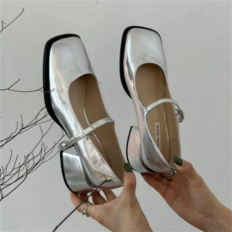 

Туфли женские на низком каблуке, квадратный носок, туфли-лодочки, повседневная демисезонная ретро Обувь, Размеры 35-39