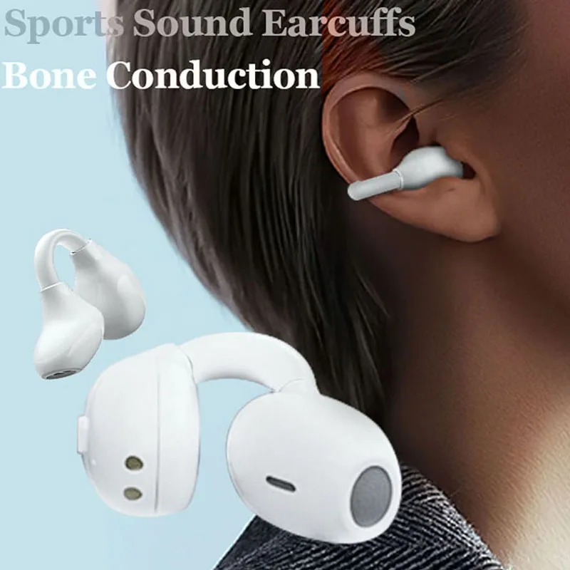 New MY14TWS Bone Conduction Earphone Bluetooth 5.3 Ultra Long endurance Clip ear Sports earphone hearing aid with charging case enlarge
