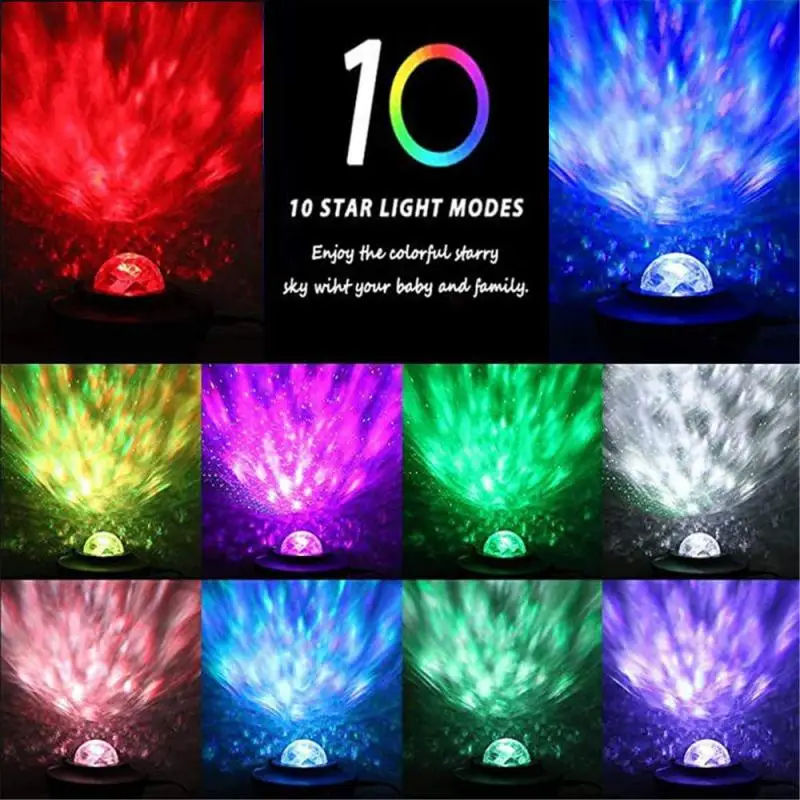 

LED Star Galaxy Projector Starry Sky Night Light Built-in -Speaker For Home Bedroom Decoration Kids Valentine's Daygift