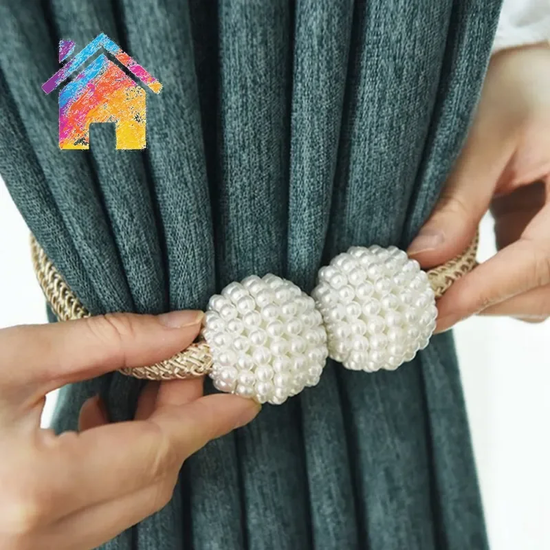 

Новая жемчужная застежка для штор, зажим для штор, рамка для штор, кружевная застежка, подвесная шаровая застежка, кружевные занавески, аксессуары для украшения дома