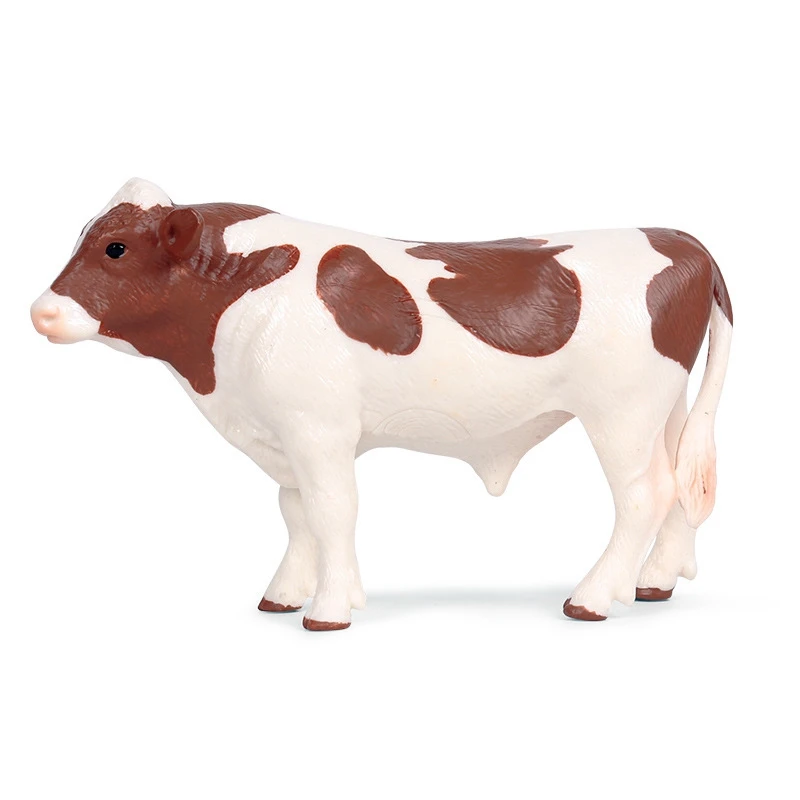 

Plastic Frieve Bull Cattle Animals Action Figures Static Cute Model Collection Cow Model Toys For Kids