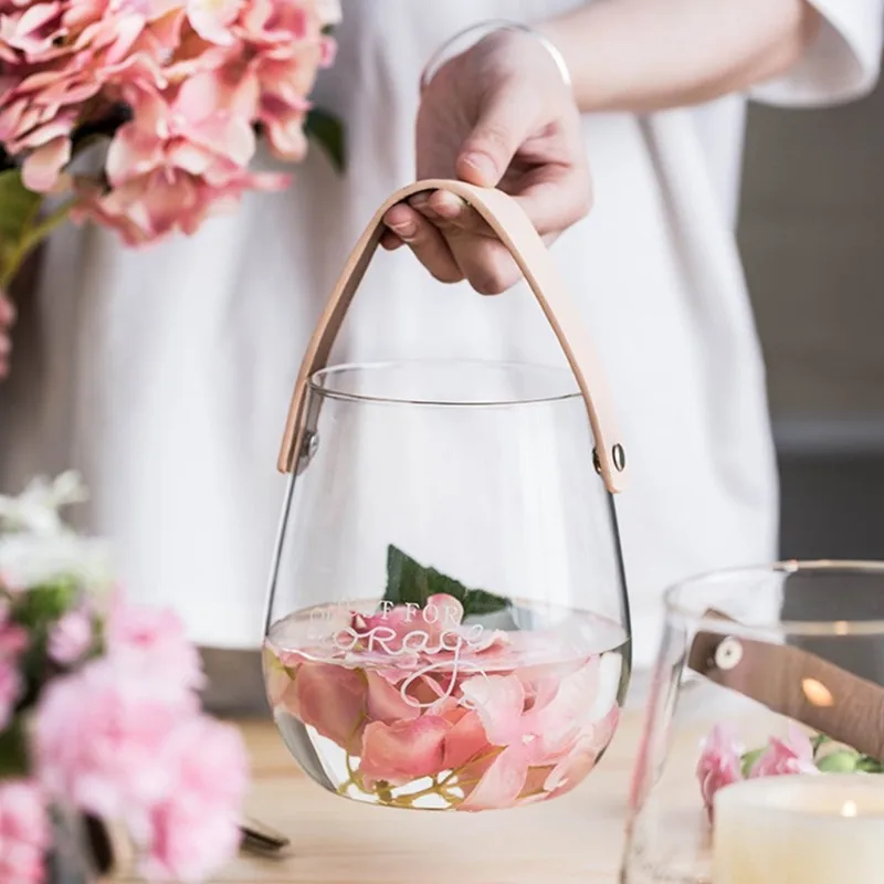 

Modern Multifunctional Portable Glass Vase/candle Holder Home Living Room Decoration Table Decoration Wedding Decor Flower Pots