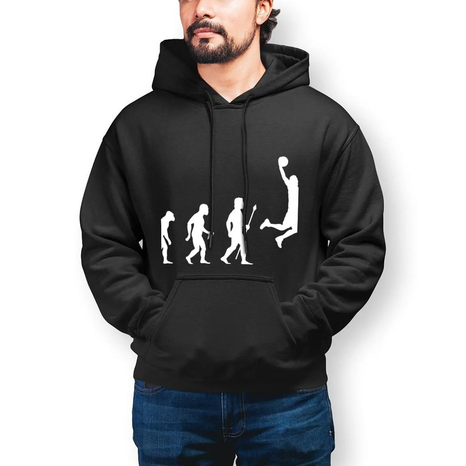 

Basketball Loose Hoodies Couple Basketball Evolution Funny Streetwear Pullover Hoodie Winter Harajuku Design Hooded Sweatshirts
