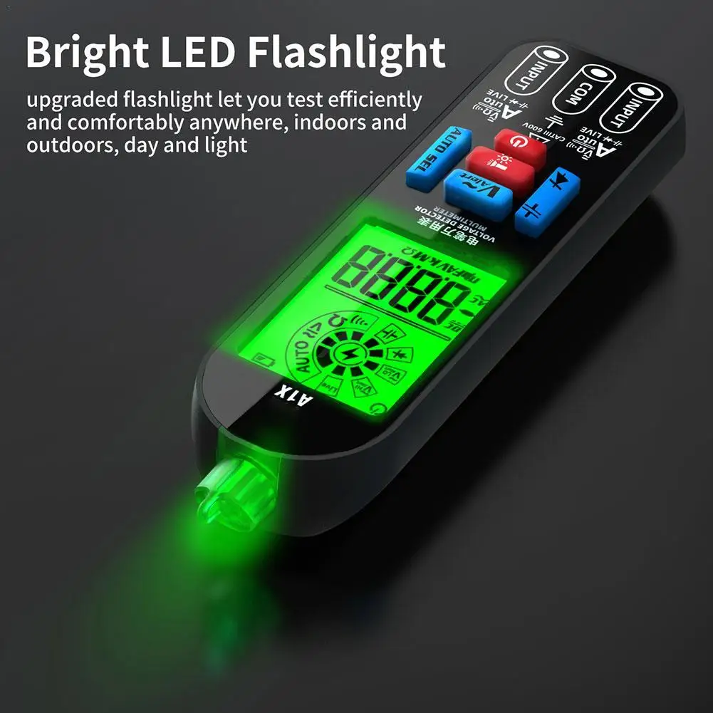 

A1X Handheld Intelligent Digital Multimeter Electric Test Pen Professional Voltage Resistance Diode Tester USB Charging