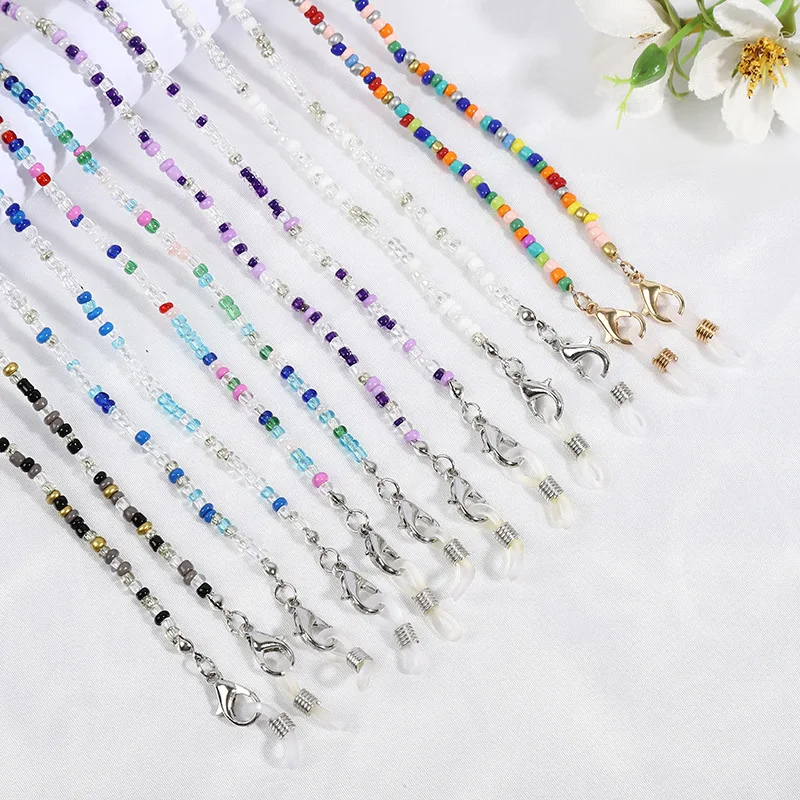 

Handmade Fashion Reading Glasses Chain For Women Sunglasses Cords 70cm Electroplated Lanyard Beaded Eyewear Masks Gift Wholesale