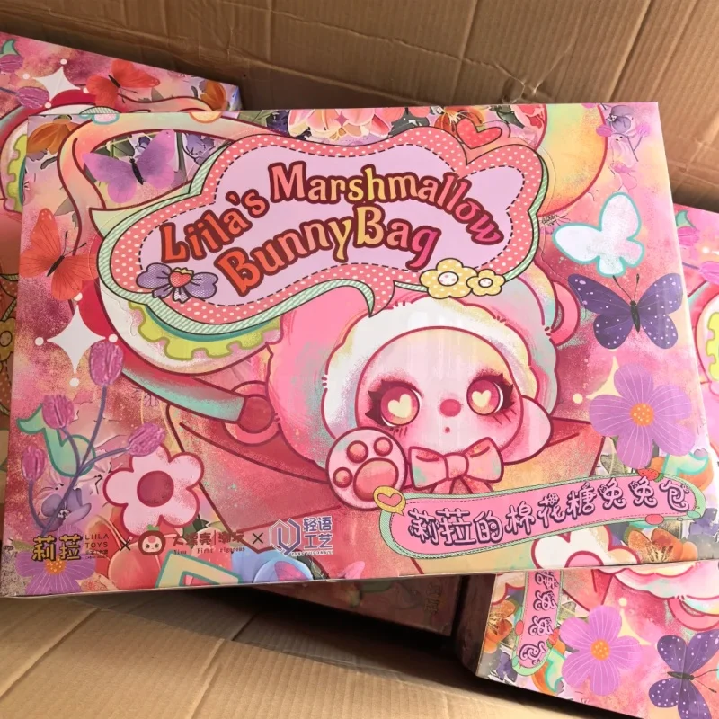 Фото Новая натуральная сумка Liila Cotton Candy Rabbit Series, виниловая плюшевая сумка Kawaii Mystery Box, сумка через плечо, подарки на день рождения для девочек №5
