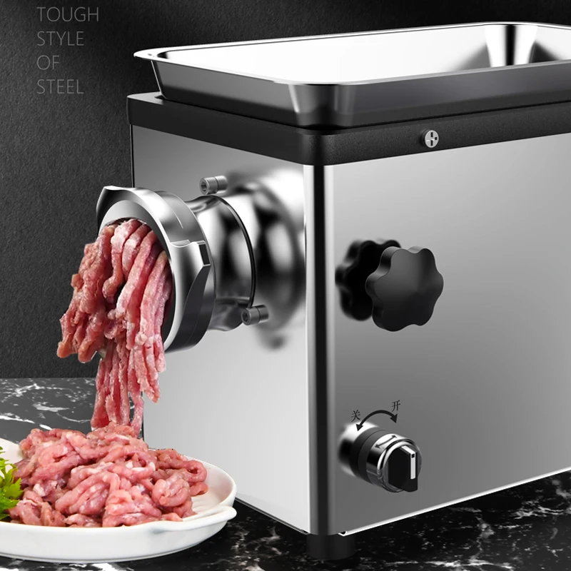 1300W Electric Meat Grinder Blender Consumer And Commercial Stainless Steel Meat Grinder Food Processor Household Appliances