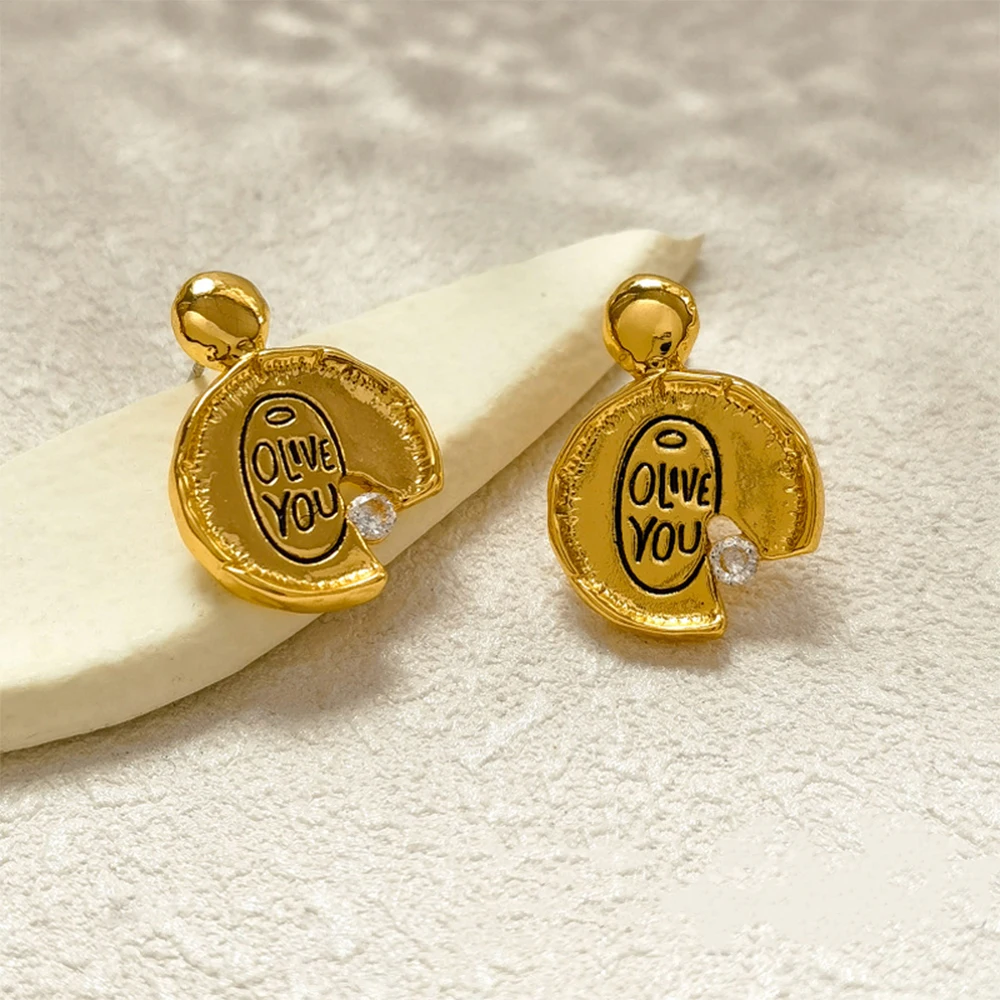 

Simplicity Vintage Temperament irregular shape Coin shaped earrings for women Upscale Jewelry accessories free shipping