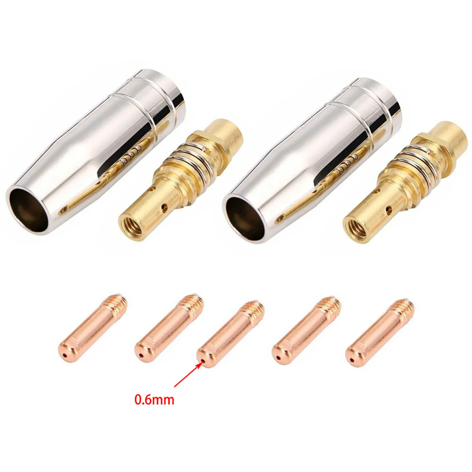 

9pcs 15AK Torch Welding Accessories Nozzles Contact Tips For MIG Welder 0.6mm/0.8mm/0.9mm/1.0mm/1.2mm Welding Accessories