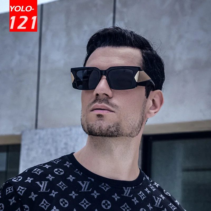 

Солнечные очки в стиле ретро, роскошные солнцезащитные аксессуары, прямоугольные, модные, с защитой от ультрафиолета, с широкой оправой