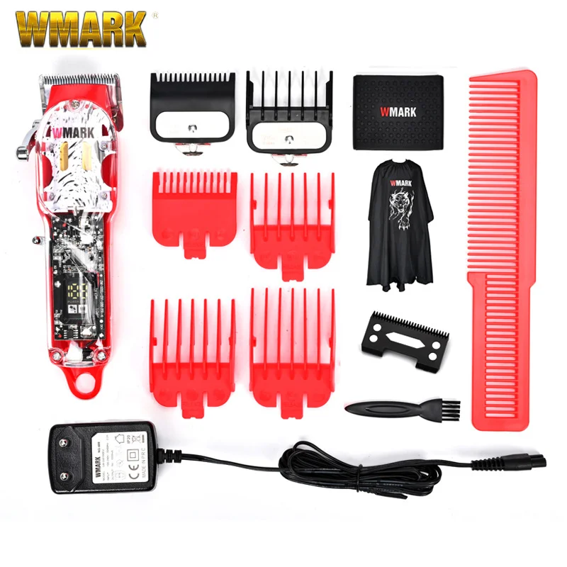 

WMARK Clear Hair Clipper Clipper Oil Head Electric Clipper Barber Scissors NG-409 Hair Clippers Men Hair Trimmer