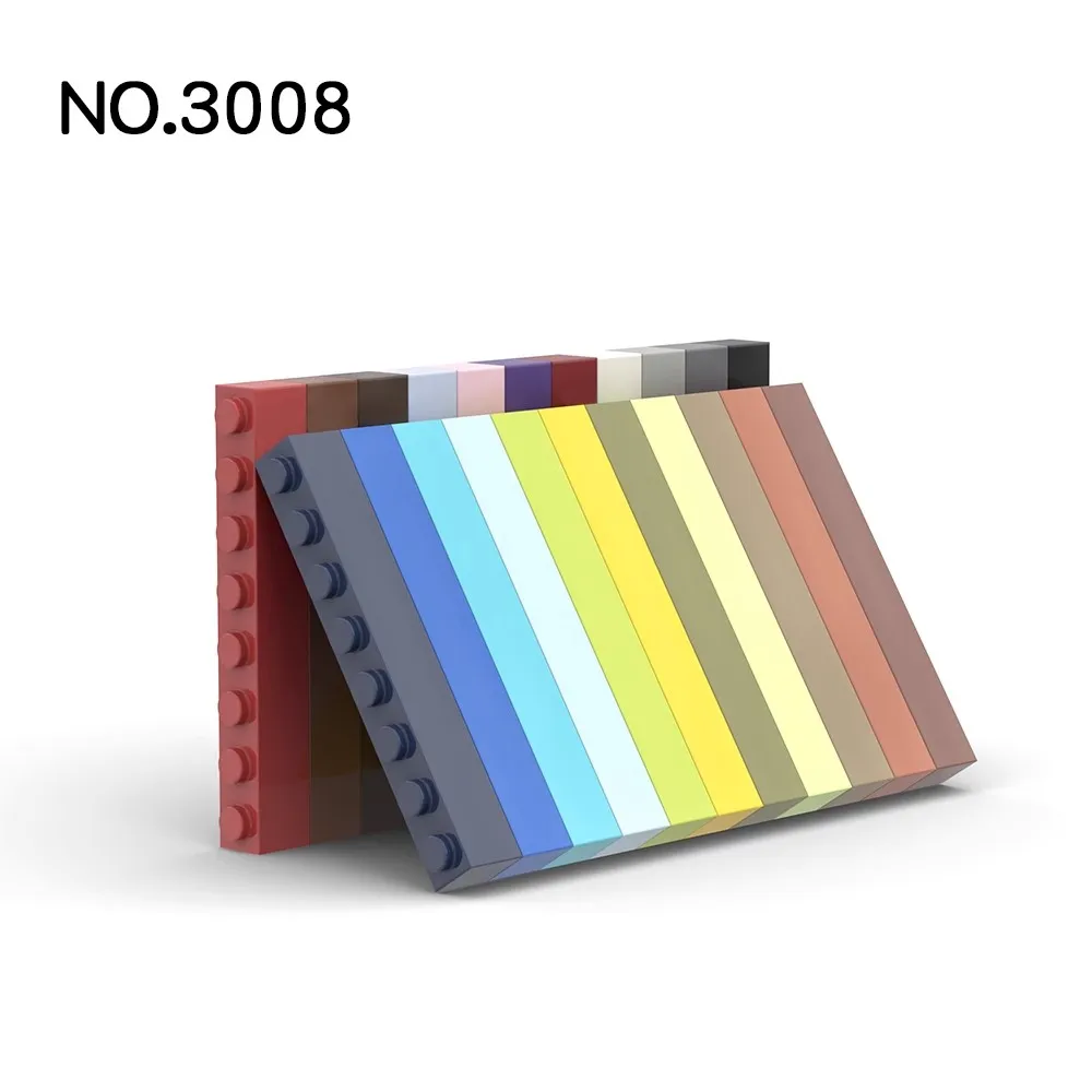 50 шт. детали MOC 3008 кирпич 1x8 совместимые DIY сборные строительные блоки частицы