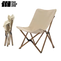 wooden beach butterfly chair aluminum folding chair for outdoor hiking bbq traveling with storage bags