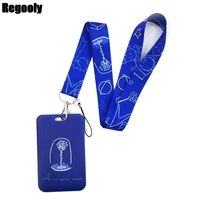 little prince blue anime lanyard badge holder id card lanyards mobile phone rope key lanyard neck straps keychain key ring