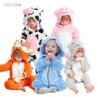 Детские пижамы 2022, одежда с мультяшным единорогом для сна, комбинезоны для девочек, детская одежда для сна, комбинезон для мальчиков с животными, пандой для младенцев