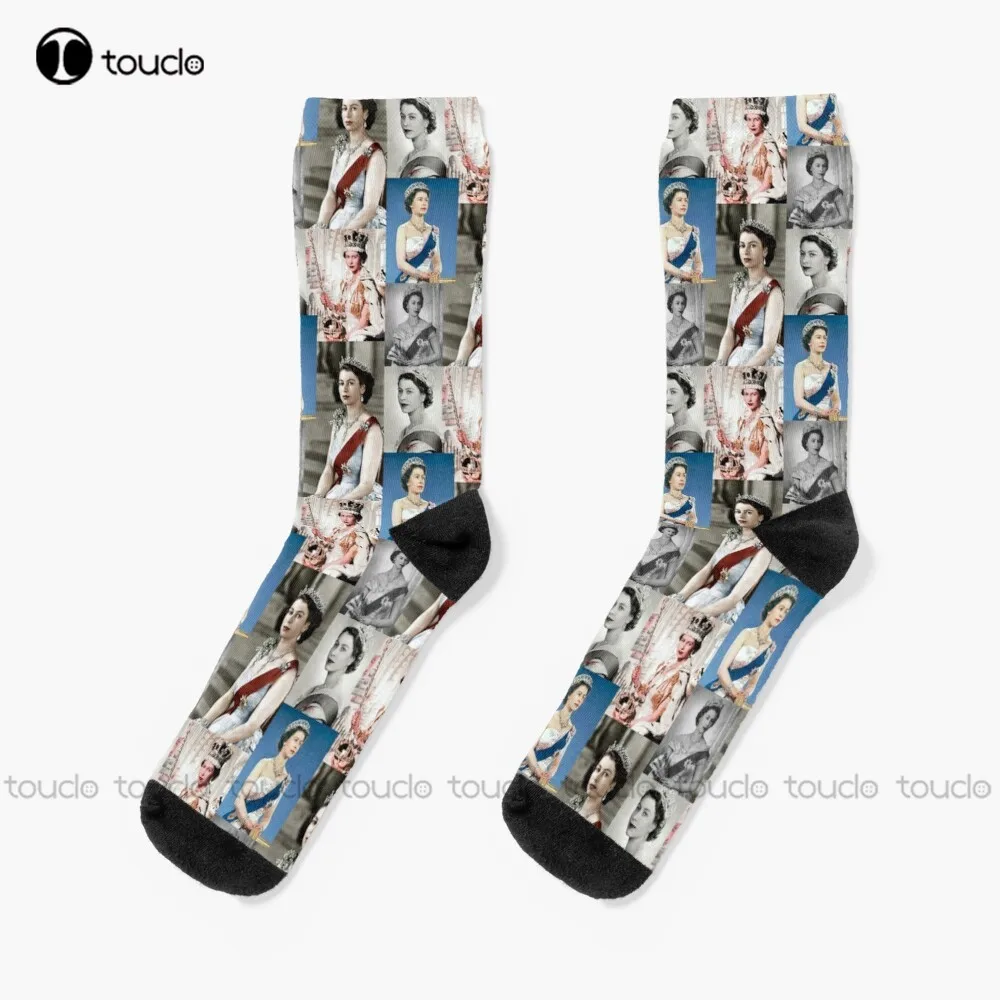 

Queen Elizabeth Ii Young Socks Custom Socks 360° Digital Print Street Skateboard Socks Unisex Adult Creative Funny Socks New Art