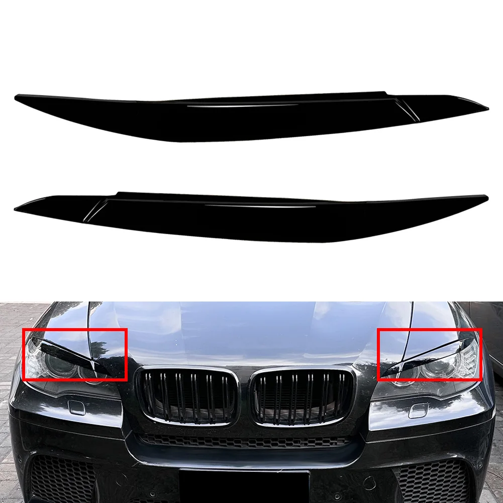 

1 пара автомобильных фар, бровей, веков, крышек, накладка из АБС-пластика для BMW X6 E71 E72 X6M X5M E70 2008-2014, не для X5