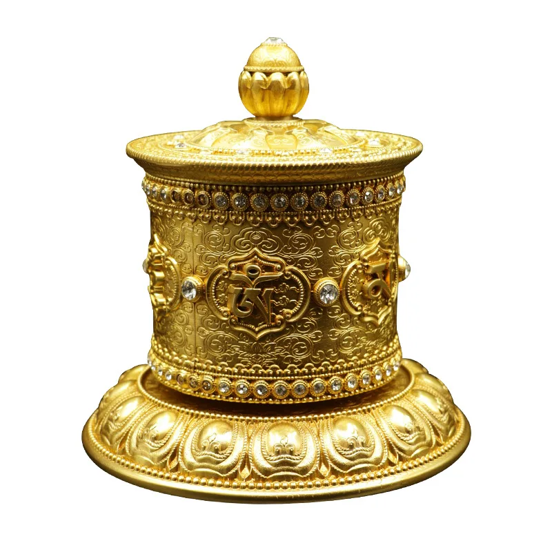 

Prayer Wheel Finger Buddhism Supplies Home Decor Six Character Warping Drum Mute Temple Decoration Tantric Practice Tools