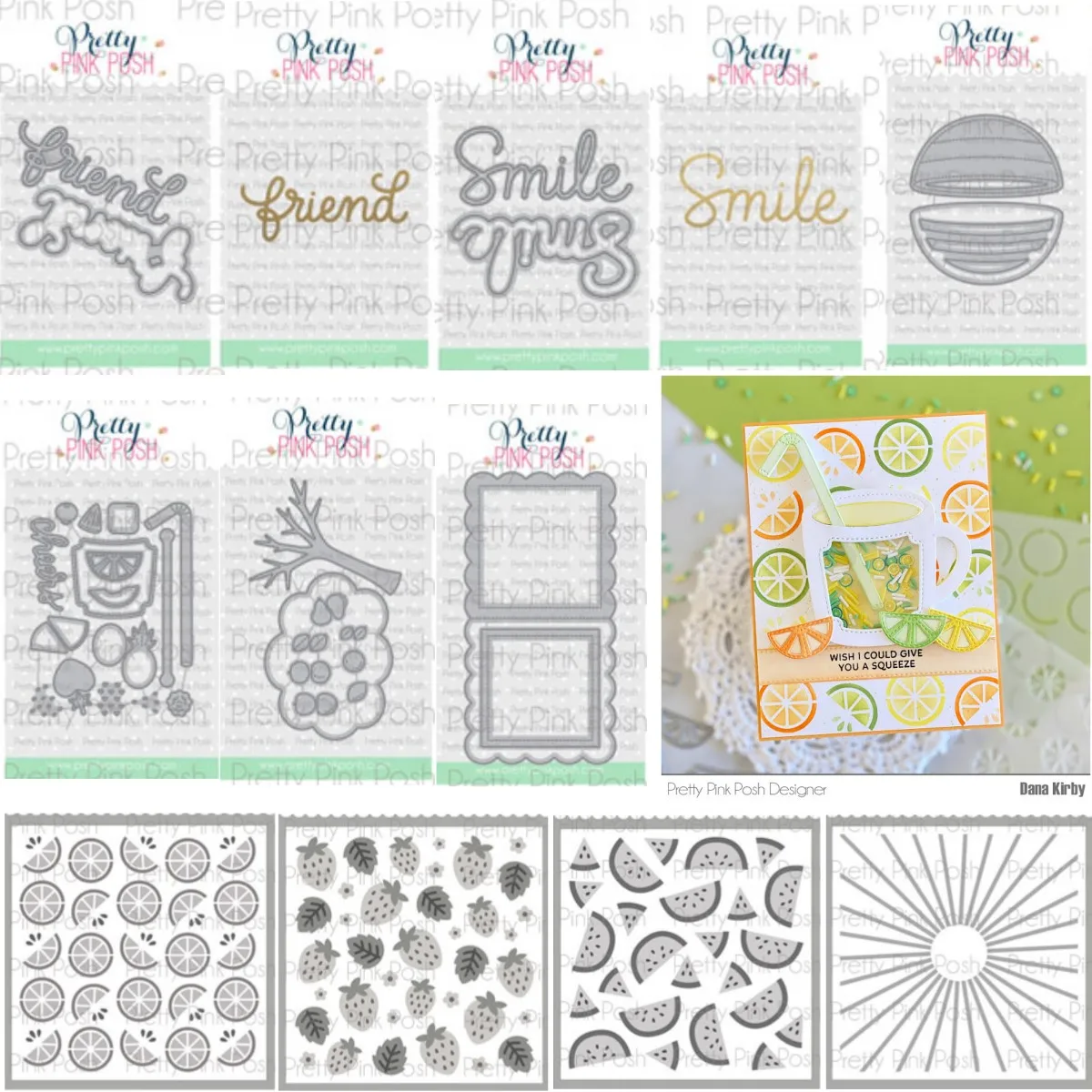 

2023 New Summer Fruit Letter Beverage Metal Cutting Dies Layering Stencils Hot Foil Stamps or DIY Scrapbook Make Card Embossing