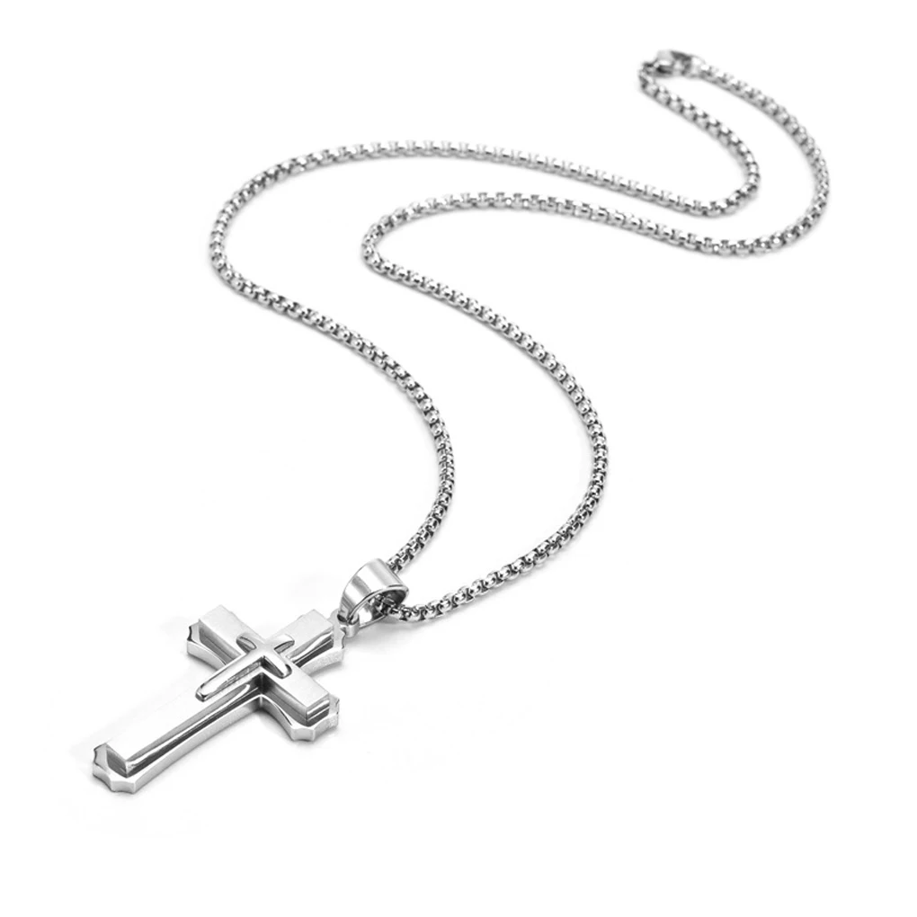 

Men Necklace Crossed Pendant Chains Adjustable Necklaces Neck Decor Metal Jewelry for Party Jewelries Accessory
