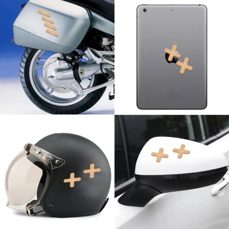 

4PCS Bumper Sticker Aid Bandage Notebook Scratch Band PVC Car Scratch Repair