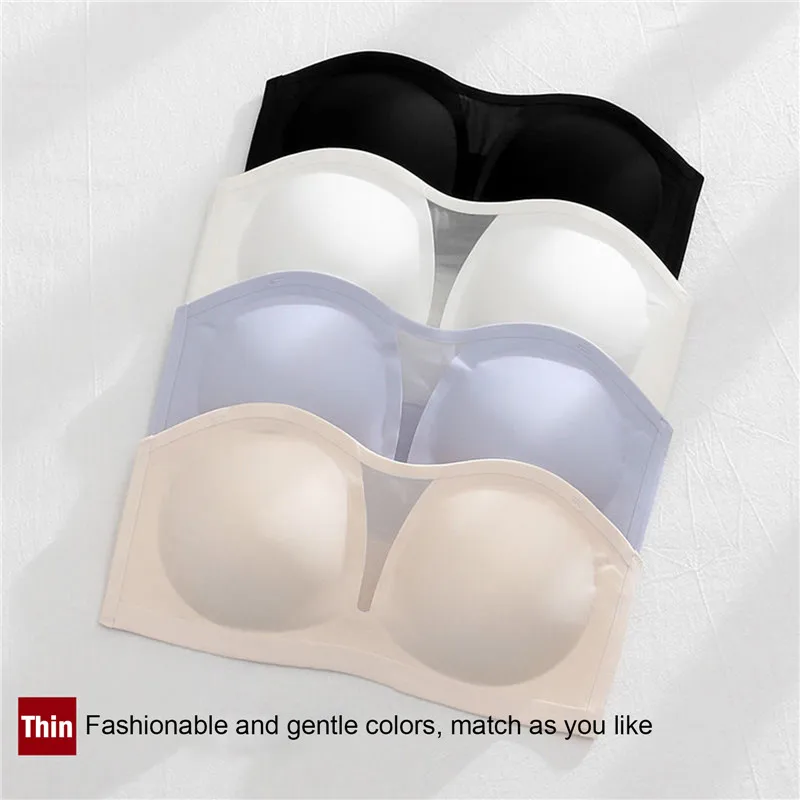 

Женский бюстгальтер без бретелек с глубоким V-образным вырезом