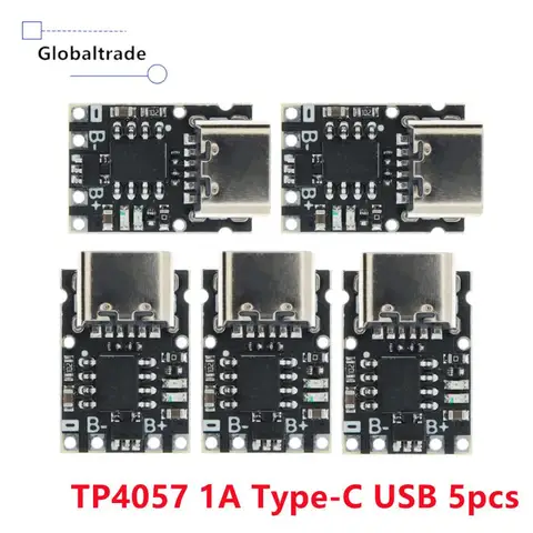 SX Type-C USB TP4057 1A Защитная плата для зарядки литиевого аккумулятора, полимерный аккумулятор с защитой от перегрева TP4056