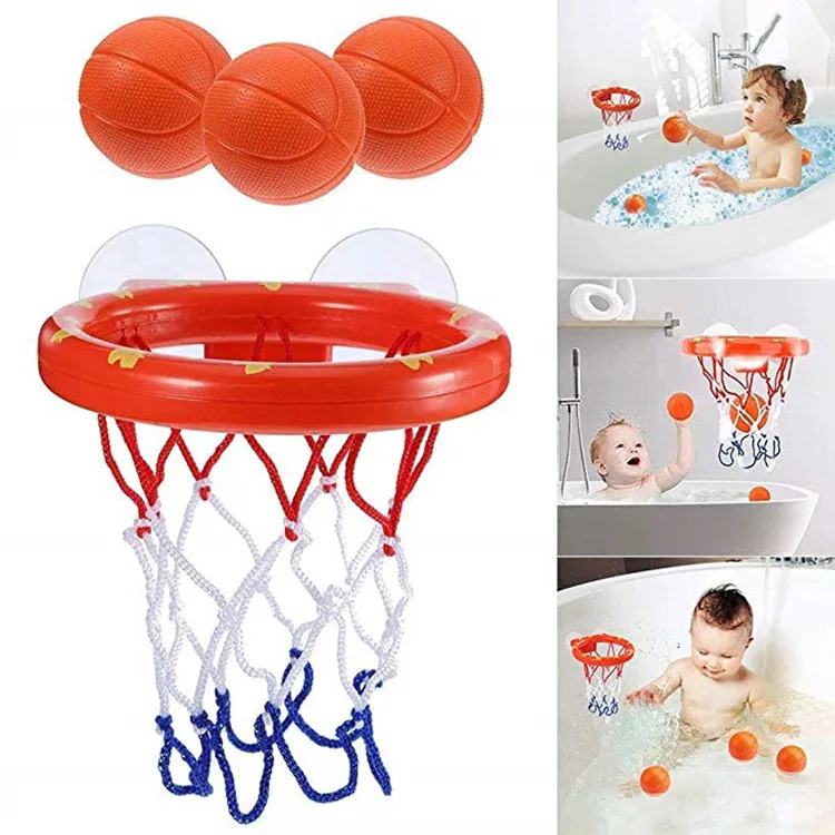 

Toddler Bath Toys Kids Shooting Basket Bathtub Water Play Set for Baby Girl Boy with 3 Mini Plastic Basketballs Funny Shower