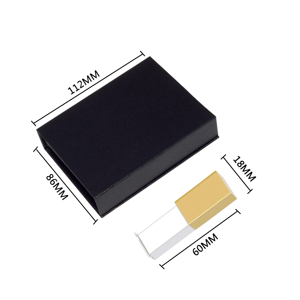 New Crystal Rose Gold Silver Black Gold 2.0 USB Flash Drive with Gift Box 4GB 8GB 16GB 32GB 64GB Free Custom LOGO enlarge