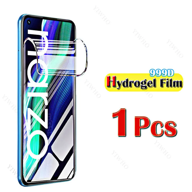 6in1 Cover Front Hydrogel Film 6.6 Inch for Realme Narzo 50 4G Soft for Realme RMX3286 Narzo50 Water Gel Fingerprint Camera Lens images - 6