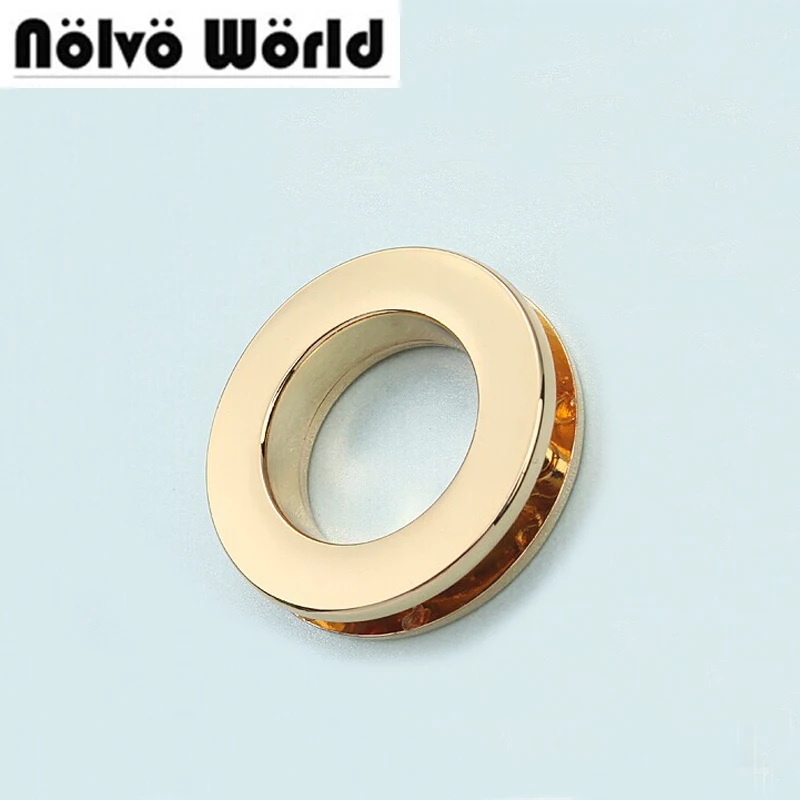 

50pcs 6 colors 32.2*19.3*3.9mm grommet gold eyelet in screws,bags metal hardware accessories round rivet eyelets