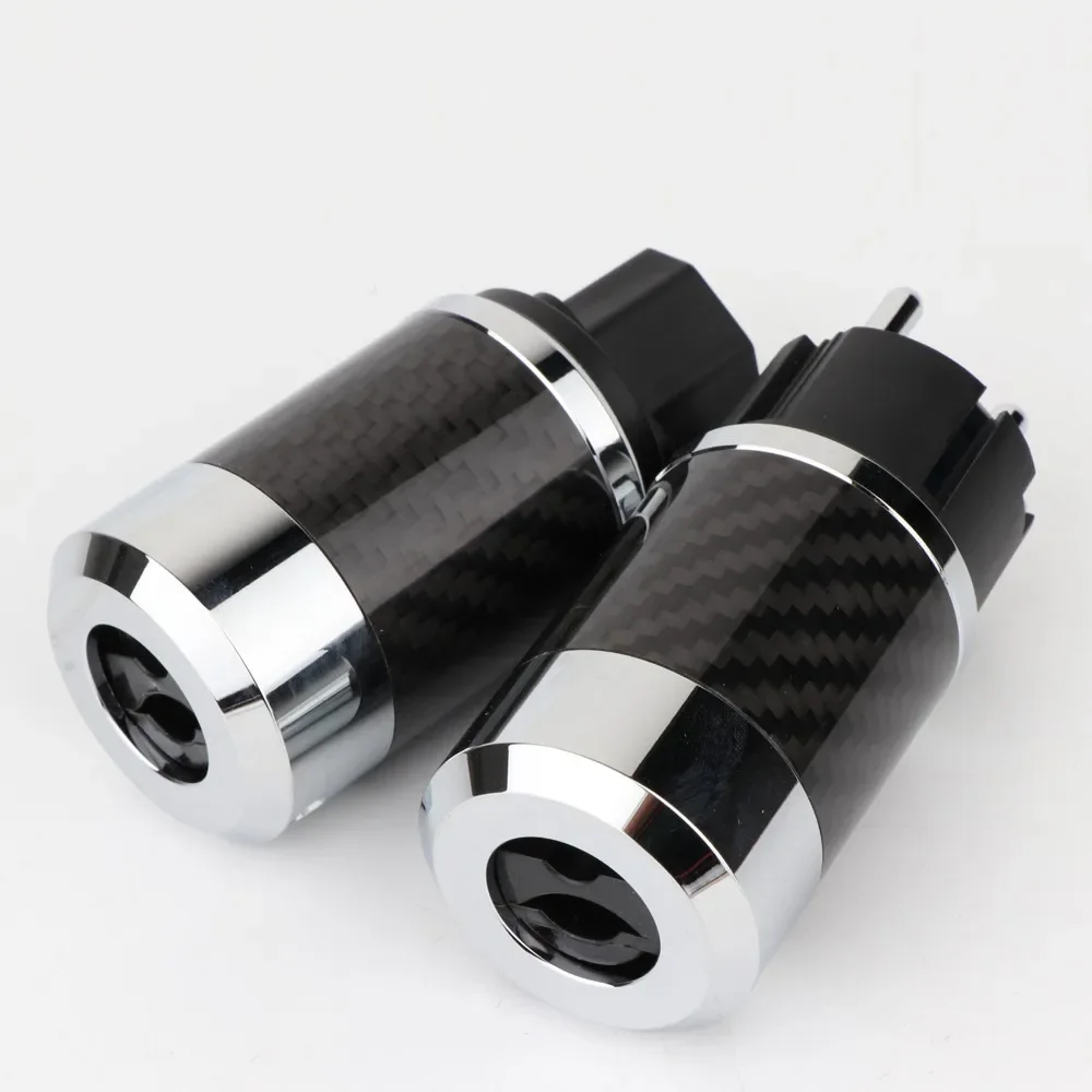 Пара CFT Hi-end углеродное волокно с родиевым покрытием Кабель питания переменного